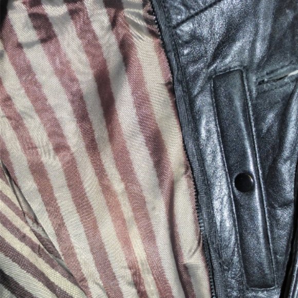 CTS1 - Woman's  LEATHER JACKET Large Black Woman's Coat Leather Trench Coat - Picture 7 of 8